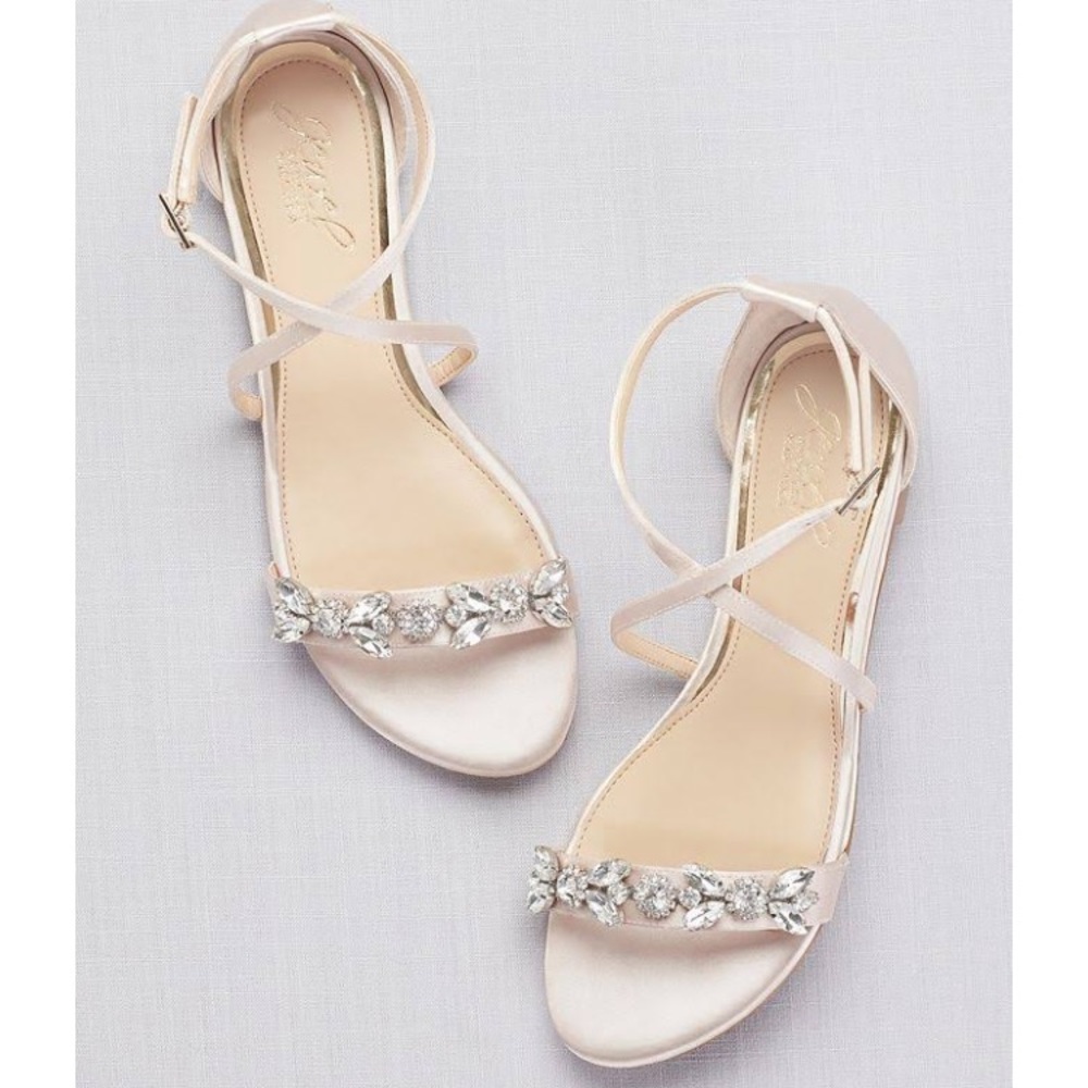 Jewel Bagdley Mischka champagne sandal